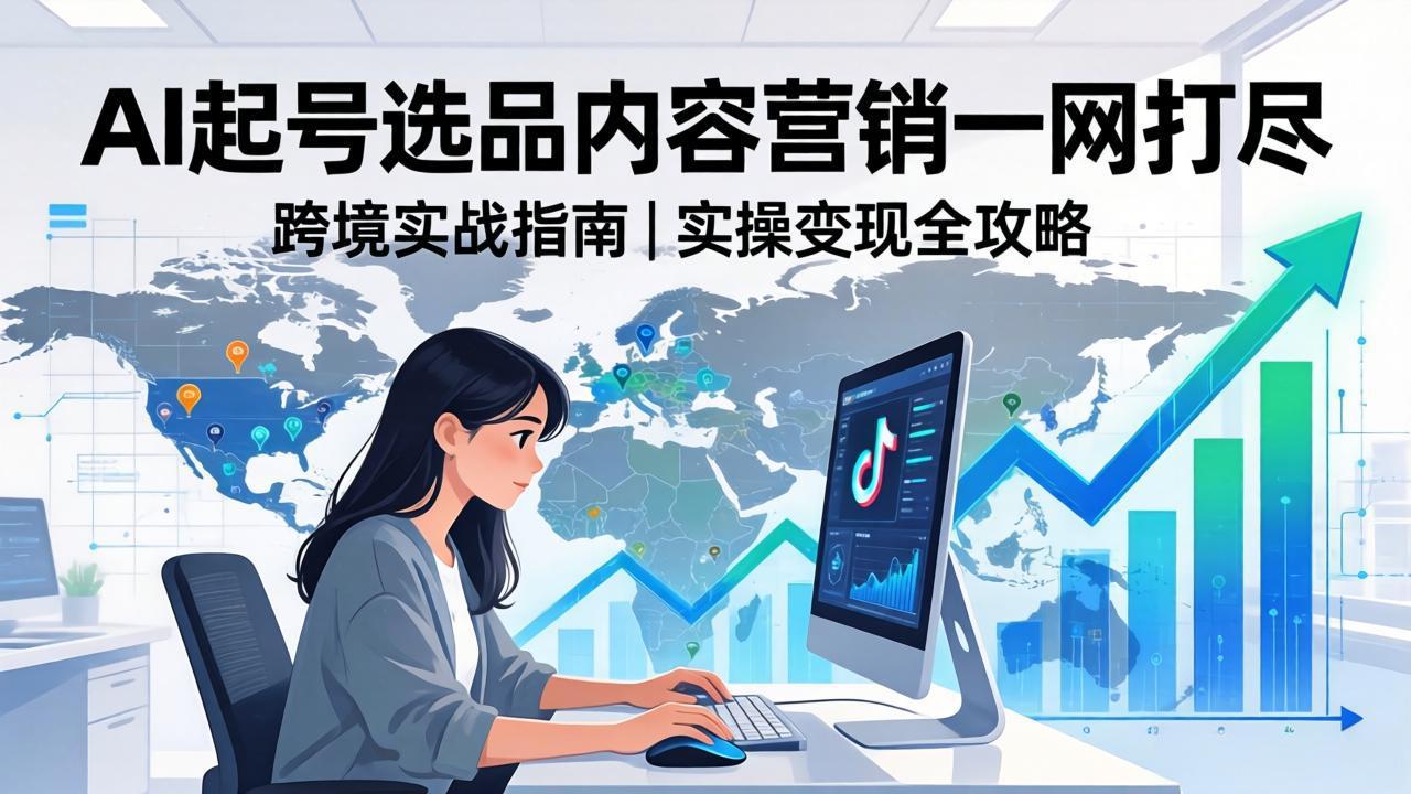 2026 TikTok 跨境AI实操：从零基础到变现全流程，AI起号选品内容营销一网打尽-天云资源网