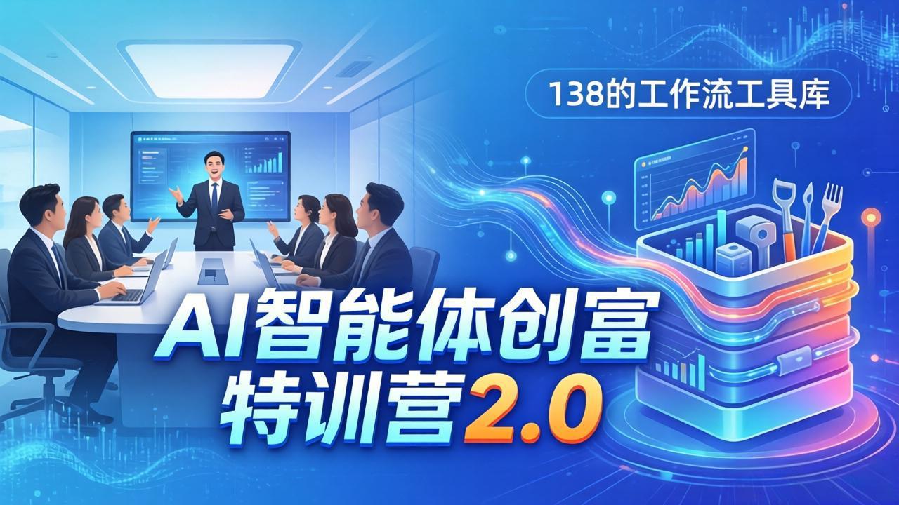 AI智能体创富训练营2.0：3天闭门直播+视频课+工具库，从0到1搭建智能体附138个工作流-天云资源网