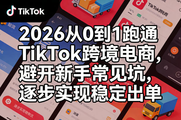 2026从0到1跑通TikTok跨境电商，避开新手常见坑，逐步实现稳定出单-天云资源网