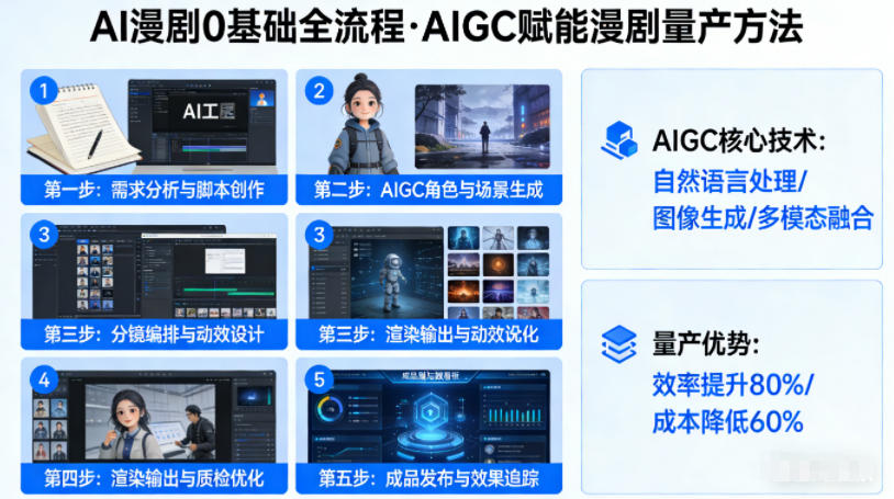 AI漫剧0基础全流程,快速掌握AIGC赋能的漫剧量产方法-天云资源网