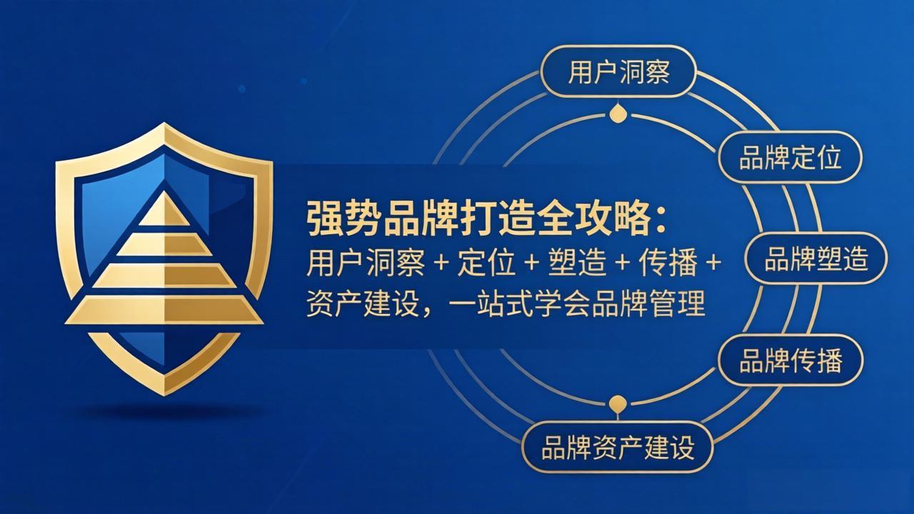 强势品牌打造全攻略：用户洞察 + 定位 + 塑造 + 传播 + 资产建设，一站式学会品牌管理-天云资源网